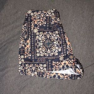 High waisted floral shorts